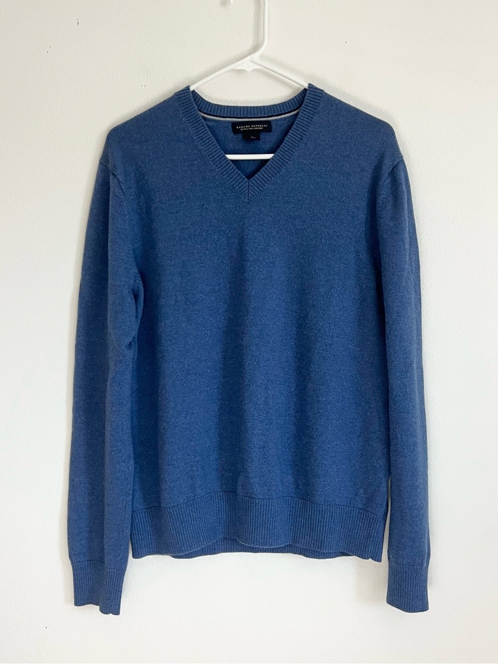 Banana Republic Extra Fine Merino Wool Sweater Nautical Mens Coastal Minimalist